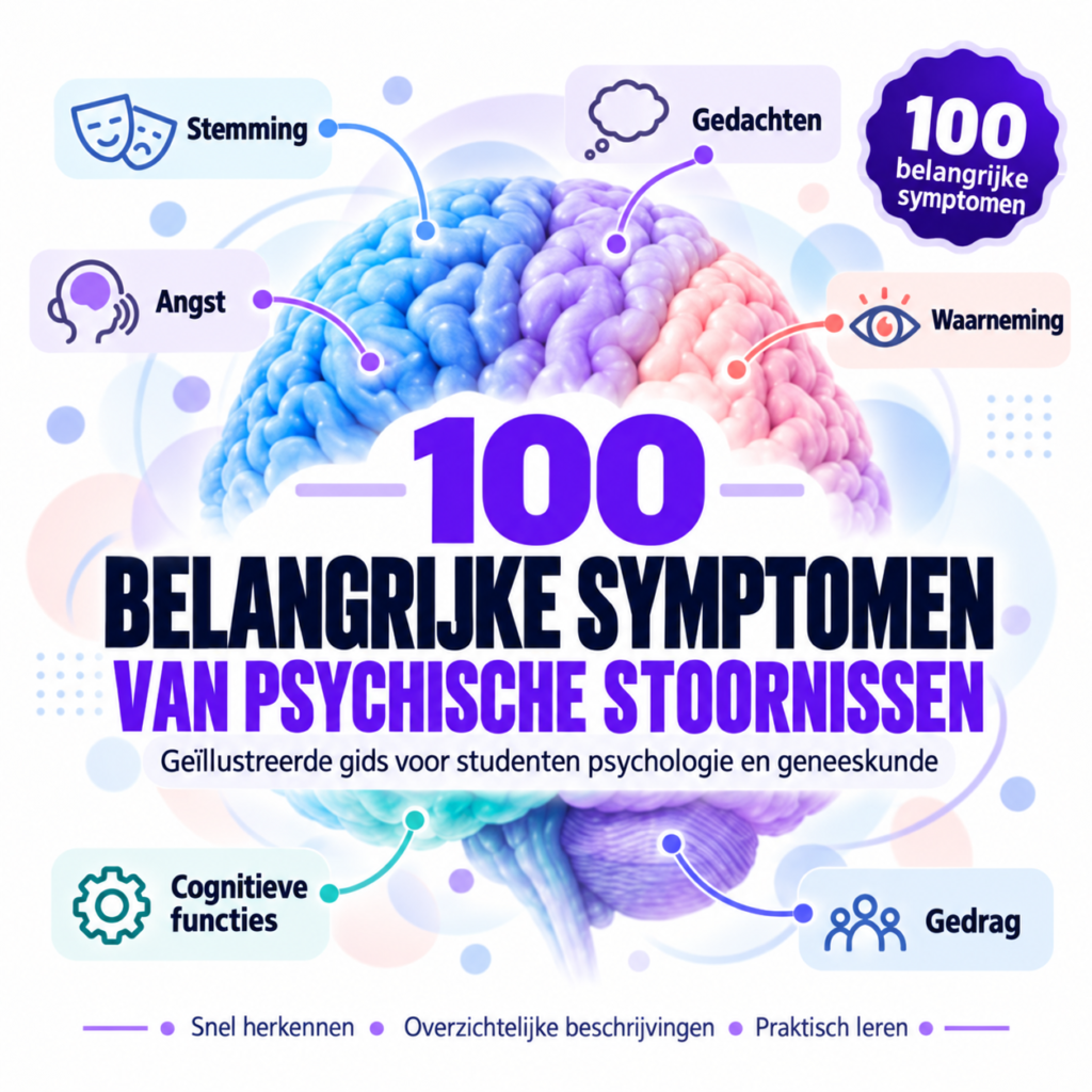 100 belangrijke symptomen van psychische stoornissen
